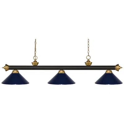 Z-lite Riviera By  Bronze + Satin Gold 3 Light Billiard Light