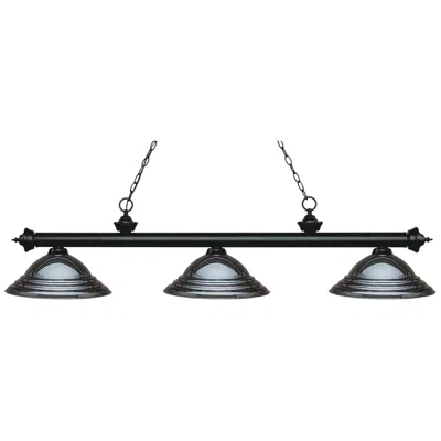 Z-lite Riviera By  Matte Black 3 Light Billiard Light