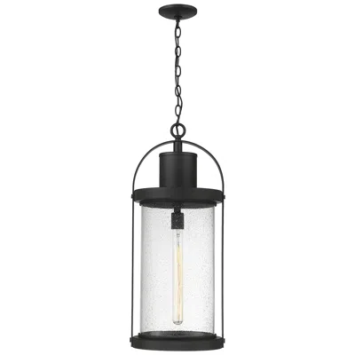 Z-lite Roundhouse 28 1/4" High Black Outdoor Hanging Light