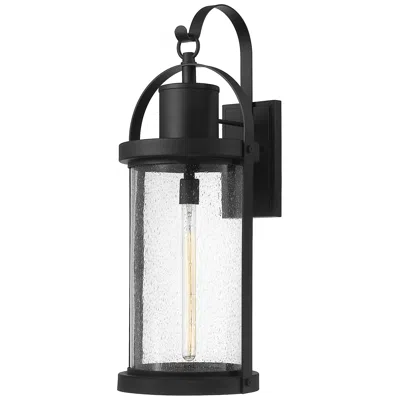 Z-lite Roundhouse 31 3/4" High Black Outdoor Wall Light