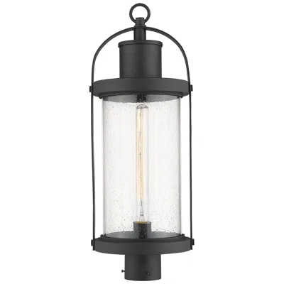 Z-lite Roundhouse By  Black 25 Inch 1 Light Outdoor Post Mount Fixture