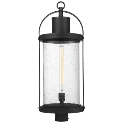 Z-lite Roundhouse By  Black 31.25 Inch 1 Light Outdoor Post Mount Fixture
