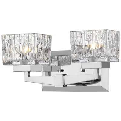 Z-lite Rubicon 6 1/2" High Chrome 2-light Wall Sconce