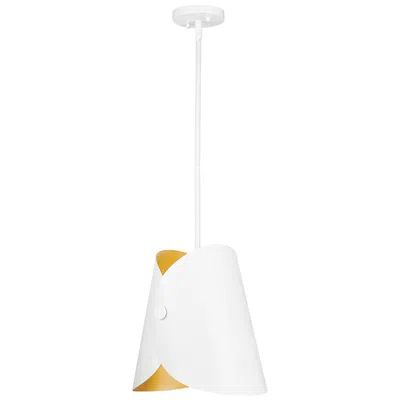Z-lite Salone By  Matte White 13 Inch 1 Light Pendant