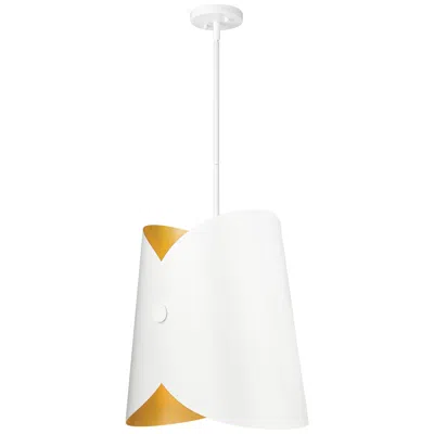 Z-lite Salone By  Matte White 18 Inch 1 Light Pendant