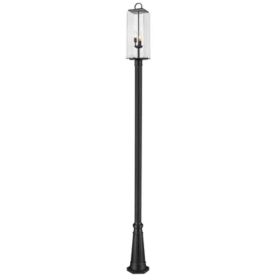 Z-lite Sana By  Black 120.5 Inch 3 Light Outdoor Post Mounted Fixture