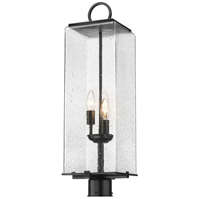 Z-lite Sana By  Black 26.5 Inch 3 Light Outdoor Post Mount Fixture