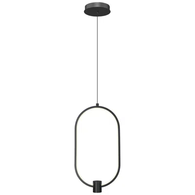 Z-lite Saros By  10.25 Inch Matte Black 1 Light Pendant