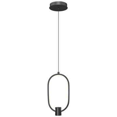 Z-lite Saros By  7.25 Inch Matte Black 1 Light Pendant