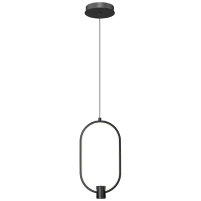 Z-lite Saros By  8.75 Inch Matte Black 1 Light Pendant