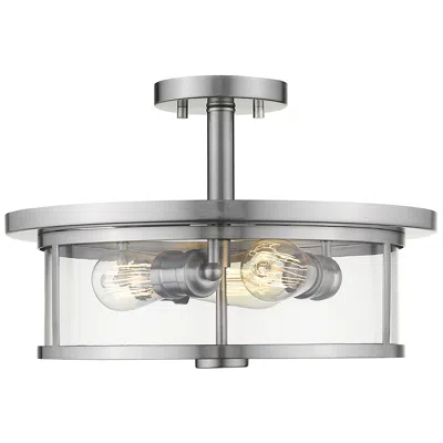 Z-lite Savannah 15 3/4" Wide Brushed Nickel 3-light Ceiling Light