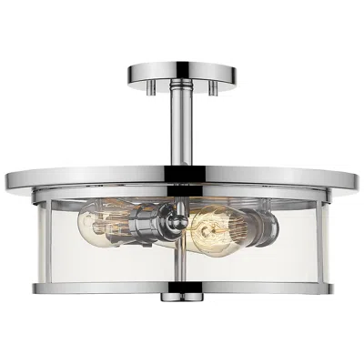 Z-lite Savannah 15 3/4" Wide Chrome 3-light Ceiling Light