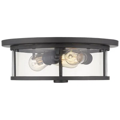 Z-lite Savannah By  Bronze 3 Light Flush Mount
