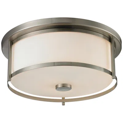 Z-lite Savannah By  Brushed Nickel 3 Light Flush Mount
