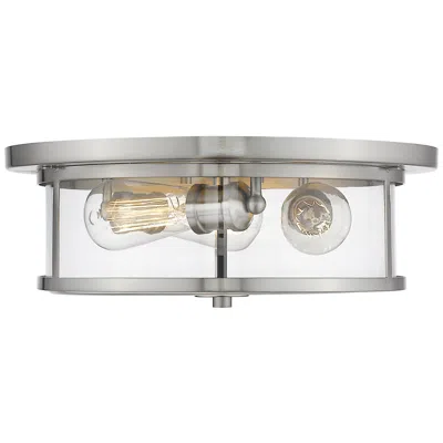 Z-lite Savannah By  Brushed Nickel 3 Light Flush Mount