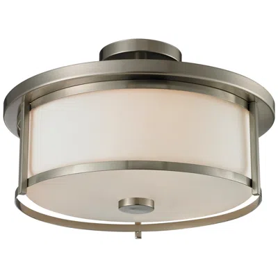 Z-lite Savannah By  Brushed Nickel 3 Light Semi Flush Mount