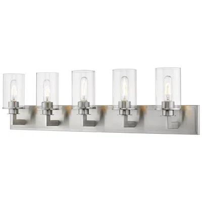 Z-lite Savannah By  Brushed Nickel 38.75 Inch 5 Light Vanity