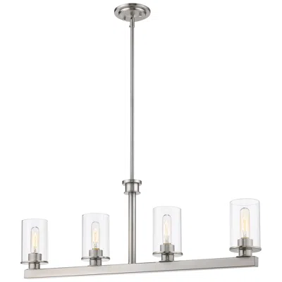 Z-lite Savannah By  Brushed Nickel 4 Light Island Pendant