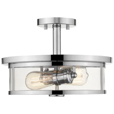 Z-lite Savannah By  Chrome 2 Light Semi Flush Mount