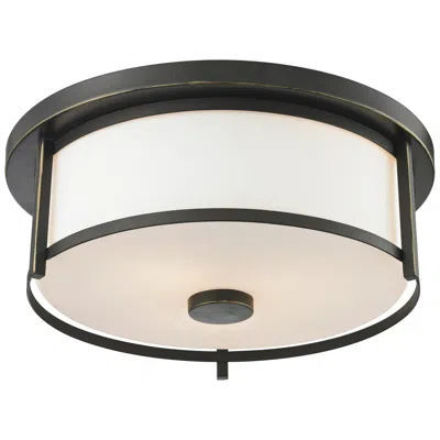 Z-lite Savannah By  Olde Bronze 2 Light Flush Mount
