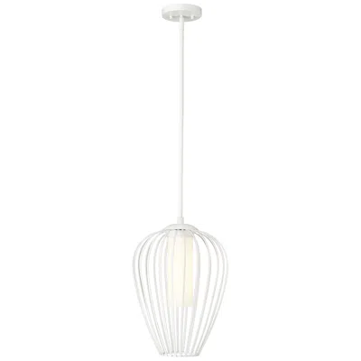Z-lite Savanti By  Textured White 1 Light Pendant