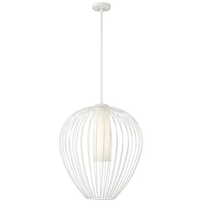 Z-lite Savanti By  Textured White 1 Light Pendant