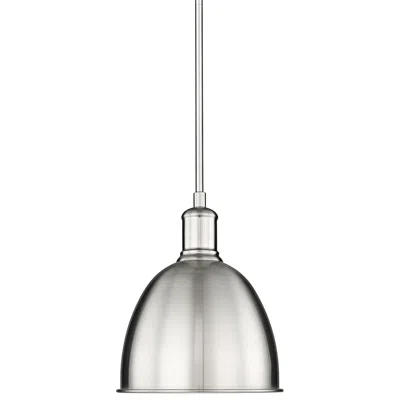 Z-lite Sawyer 8 1/4" Wide Brushed Nickel Dome Mini Pendant