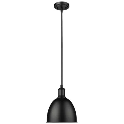 Z-lite Sawyer 8 1/4" Wide Matte Black Iron Mini Pendant