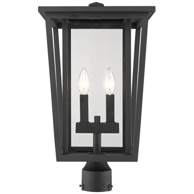 Z-lite Seoul 19 3/4" High Black 2-light Outdoor Post Light