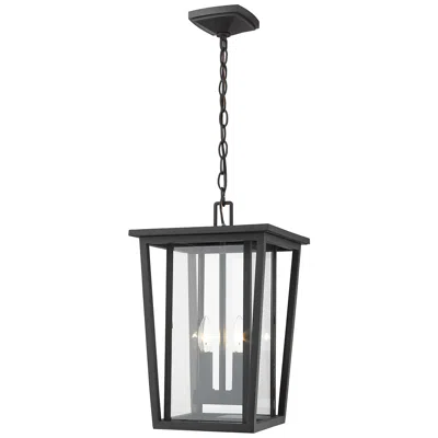 Z-lite Seoul By  Black 11.25 Inch 2 Light Chain Mount Ceiling Fixture