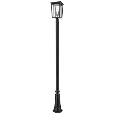 Z-lite Seoul By  Black 113.5 Inch 2 Light Outdoor Post Mounted Fixture