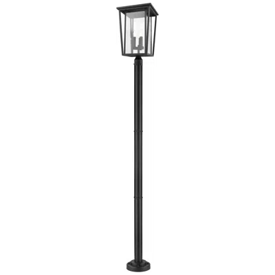 Z-lite Seoul By  Black 97.25 Inch 3 Light Outdoor Post Mounted Fixture