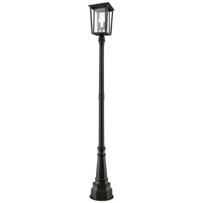 Z-lite Seoul By  Oil Rubbed Bronze 101.5 Inch 2 Light Post Mounted Fixture