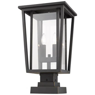 Z-lite Seoul By  Oil Rubbed Bronze 20.75 Inch 2 Light Pier Mounted Fixture