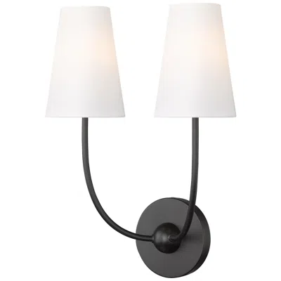 Z-lite Shannon 17" High Matte Black 2-light Shaded Wall Sconce