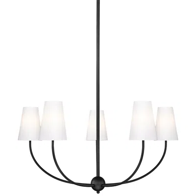 Z-lite Shannon 32" Wide Matte Black 5-light Chandelier