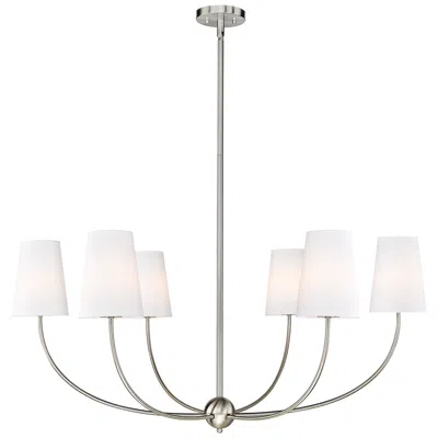 Z-lite Shannon By  Brushed Nickel 6 Light Chandelier
