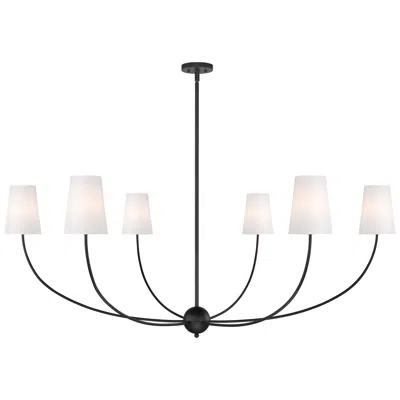 Z-lite Shannon By  Matte Black 6 Light Chandelier