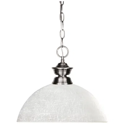 Z-lite Shark 14" Wide Brushed Nickel Dome Pendant Light