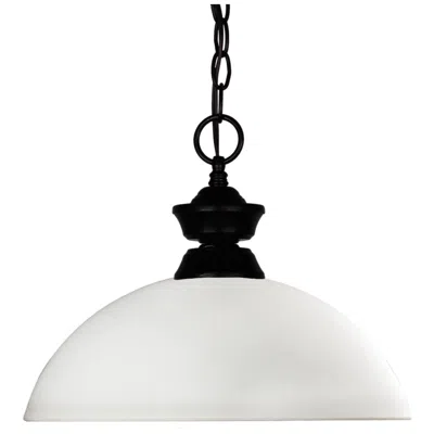 Z-lite Shark/windsor By  Matte Black 1 Light Pendant