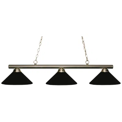 Z-lite Sharp Shooter By  Brushed Nickel 14 Inch 3 Light Billiard Light