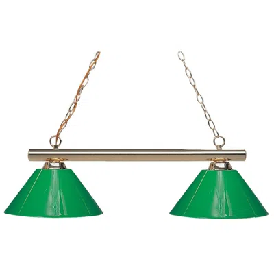 Z-lite Sharp Shooter By  Polished Brass 2 Light Billiard Light