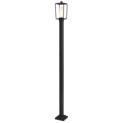 Z-lite Sheridan 111 1/4" High Black Outdoor Post Light With Base