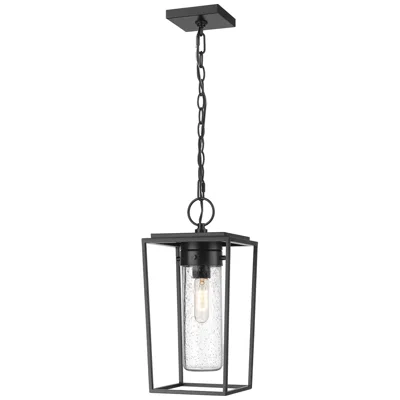 Z-lite Sheridan By  Black 8 Inch 1 Light Outdoor Chain Mount Ceiling Fixture