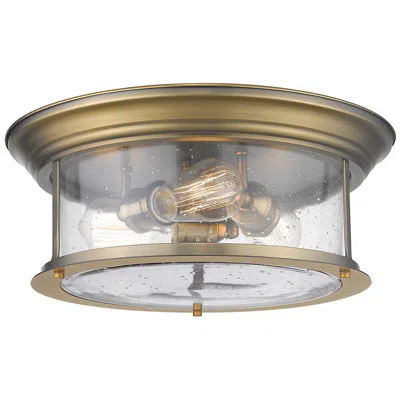 Z-lite Sonna 15 1/2" Wide Heritage Brass 3-light Ceiling Light