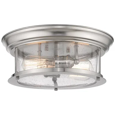 Z-lite Sonna By  Brushed Nickel 13.5 Inch 2 Light Flush Mount