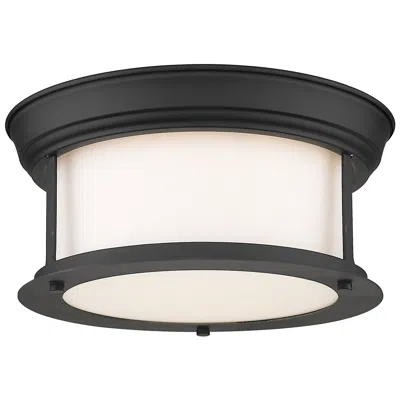 Z-lite Sonna By  Matte Black 2 Light Flush Mount