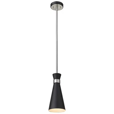 Z-lite Soriano By  Matte Black Brushed Nickel 5.5 Inch 1 Light Mini Pendant