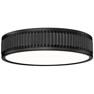 Z-lite Stari By  Matte Black 12.75 Inch 1 Light Flush Mount