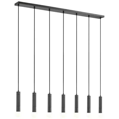 Z-lite Stari By  Matte Black 7 Light Linear Chandelier